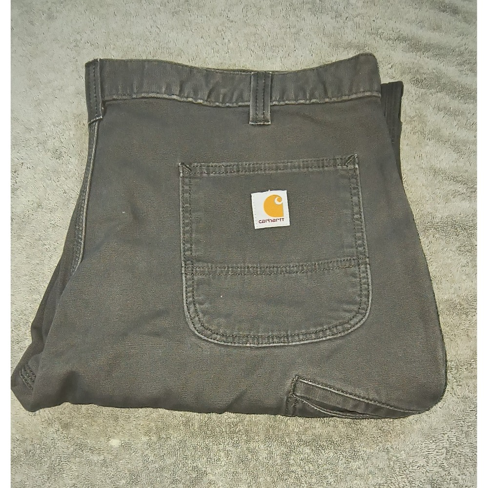 Carhartt Relaxed Fit Rugged Flex Carpenter Pants Mens 42x28 Gray 102291-306